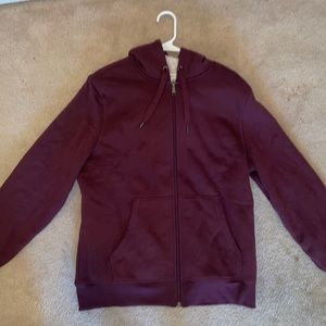Medium Fuzzy Maroon Hoodie